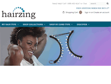 Tablet Screenshot of hairzing.com